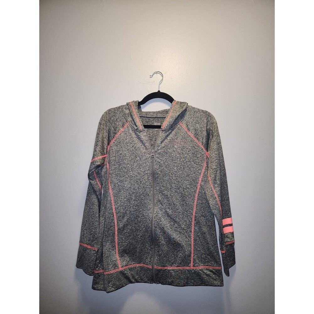 Womens Grey Justice Work Out Zip Up Hoodie | 16/18